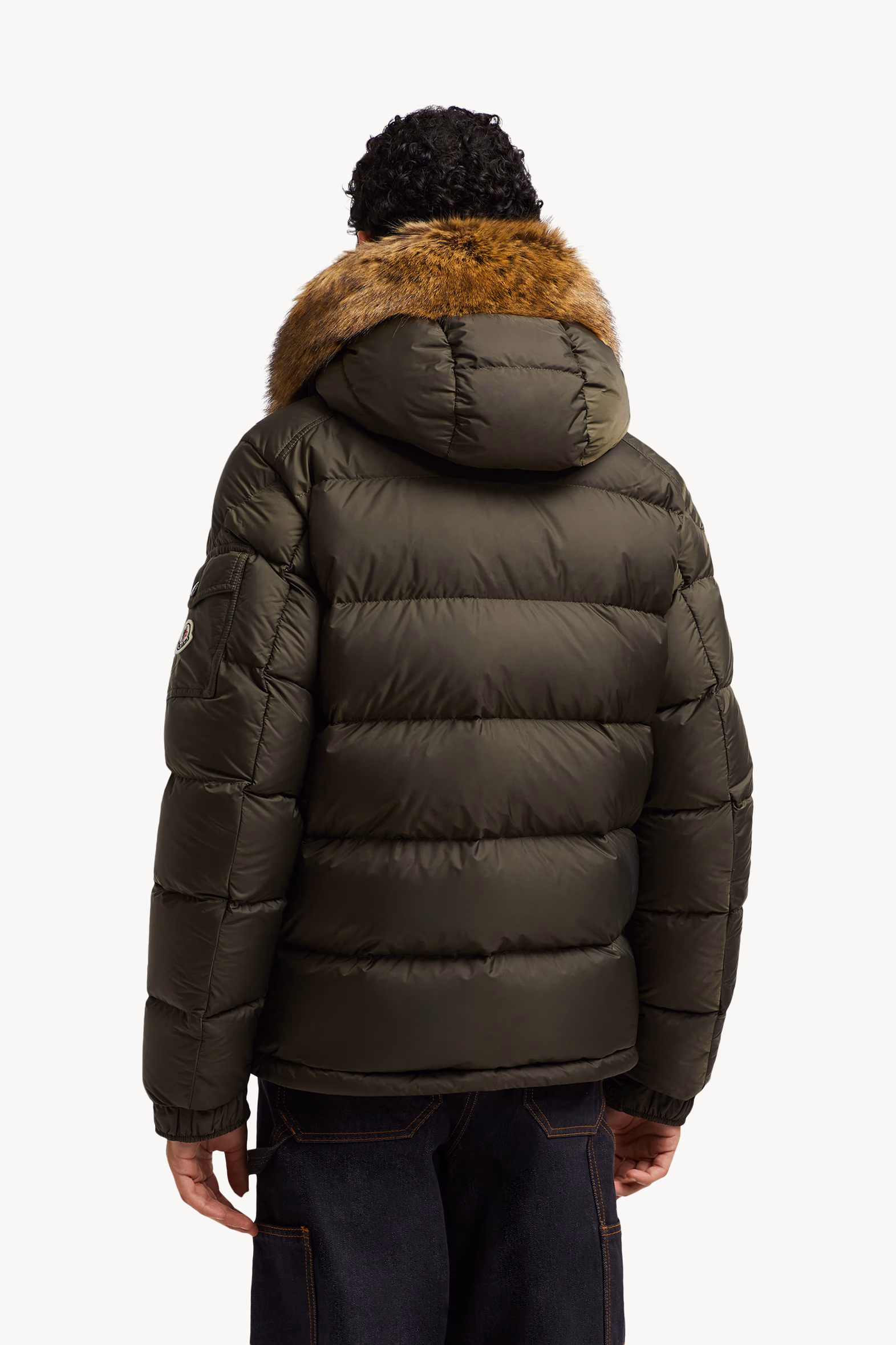 Mayaf Hooded Short Down Jacket Men Olive Green Moncler 5